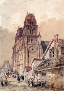 オルレアン大聖堂、1832年（紙にトイレ） 作： Adrien Dauzats