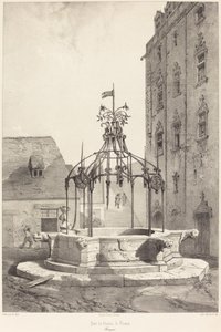 ブルターニュのナント城の井戸 作： Adrien Dauzats after Léon Gaucherel