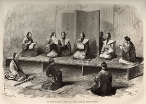明治維新（1868年）の直前、大名の反乱に立ち向かうために太公望たちを集めた江戸の軍議（A.Marie