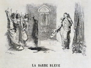 シャルル・ペローの『フェズの物語』（Adrien Marieの挿絵）に登場するヒゲ。 作： Adrien Emmanuel Marie