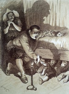 Pepetit Poucet -Charles Perrault作「Les tales de fées」の中で、Adrien Marieがイラストを担当。