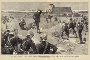 エジプトの戦争、ラムレーのイギリス軍線からのカフールドワール近くのマフモディエ運河におけるアラビパシャの位置