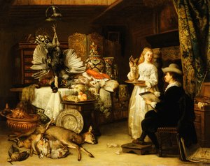 アーティストのスタジオ、1879 作： Adrien Joseph Verhoven Ball