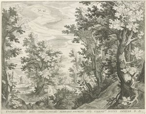 森の風景 作： Egidius  Sadeler (II)