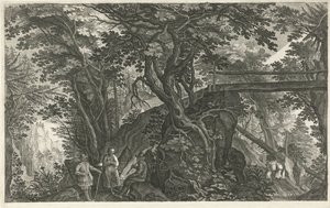 橋のある森の風景 ボヘミアの八つの風景（連載タイトル） 作： Egidius  Sadeler (II)