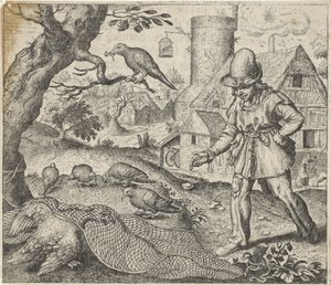 ハリアーとカッコウの寓話 作： Egidius  Sadeler (II)