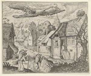 古いコウノトリの寓話 作： Egidius  Sadeler (II)