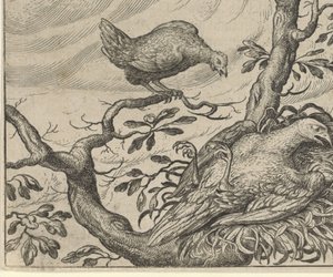 病気のハゲタカの寓話 作： Egidius  Sadeler (II)