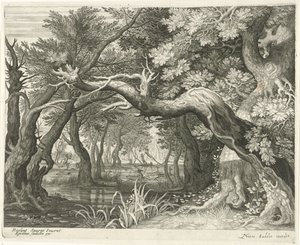 森の湖での鹿狩り 六景（連載タイトル） 作： Egidius  Sadeler (II)