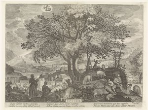 11月（​​オブジェクトのタイトル） The Twelve Months (シリーズタイトル) 作： Egidius  Sadeler (II)