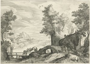 河川景観 作： Egidius  Sadeler (II)