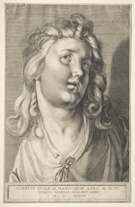 女性の頭、1598年。 作： Aegidius Sadeler