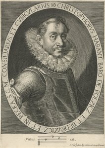 作曲家クリストフ・ハラント1564-1621の肖像1600 作： Aegidius Sadeler or Saedeler