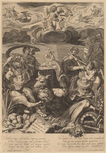 皇帝フェルディナンド 2 世とエレノア・ゴンザガの結婚の寓話 作： Aegidius Sadeler II