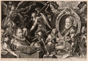 バルトロマイウス・シュプランゲルの肖像と妻の死の寓意』クリスティーナ・ミュラー 作： Aegidius Sadeler II