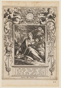 エジプトへの逃避行での休息 作： Aegidius Sadeler II