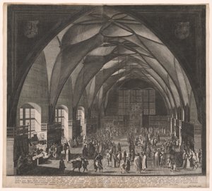 ヴラディスラフ・ホール、プラハ城、年に一度の見本市 作： Aegidius Sadeler II