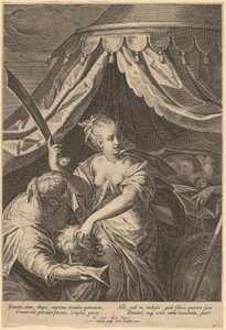 ホロフェルネスの首を持つジュディス 作： Aegidius Sadeler II, after Hans von Aachen