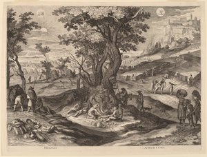 7月と8月 作： Aegidius Sadeler II after Paul Bril