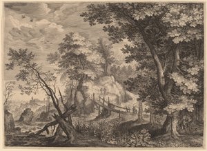 ウッドランド シーン 作： Aegidius Sadeler II after Roelandt Savery