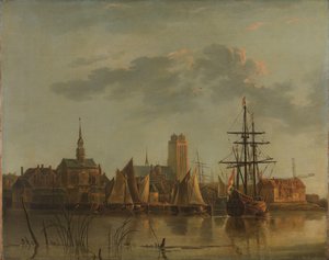 日没時のドルドレヒトの眺め 作： Aelbert Cuyp (copy after)