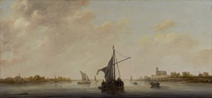 ドルドレヒトでのマースの眺め、1645-46年 作： Aelbert Cuyp