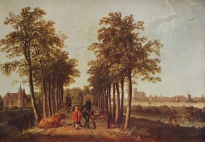 Merdervort、c1650-1652、c1915のアベニュー 作： Aelbert Cuyp