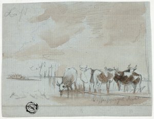 水の中の牛 作： Aelbert Cuyp
