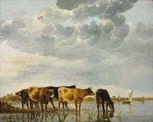 川の牛 作： Aelbert Cuyp