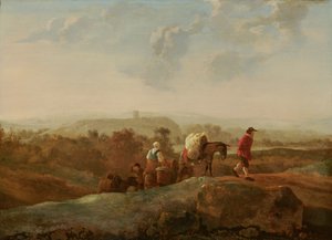 南部の風景における農民の移動 作： Aelbert Cuyp