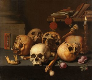 ヴァニタスの静物 作： Aelbert Jansz. van der Schoor