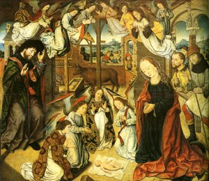 羊飼いの礼拝c。 1500 作： Aelbrecht Bouts