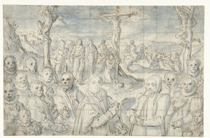 創設者とその家族との磔刑 作： Aert Pietersz.