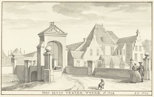 1729年、ズヴォレ近くのVechterweerd邸宅 HUYS VEGTER-WEERD Ao 1729 (オブジェクトのタイトル) 作： Aert Schouman