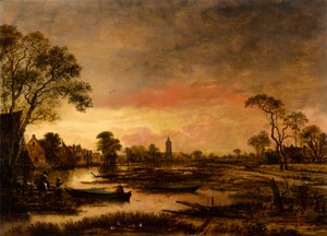 川の風景 作： Aert van der Neer