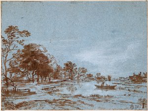 月明かりに照らされた川の風景 作： アールト・ファン・デル・ニール