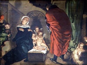 聖誕祭（油彩・キャンバス 作： Aertgen Claesz van Leyden