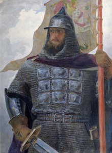 アレクサンドル・ネフスキー (1220-63) ノヴゴロド公、ウラジミール大公 (キャンバスに油彩) 作： Afanasiy Yefremovich Kulikov