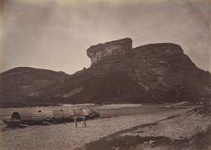 Sing Chang Tea Mart 近くの Wu ü にある Tai-wang 寺院。 1869年。 作： Afong Lai