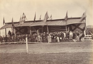 グランド スタンド、Foochow 福州、カリフォルニア州。 1869年。 作： Afong Lai