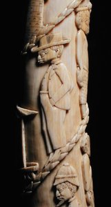 牙の彫刻、コンゴ（象牙）（223943のディテール）