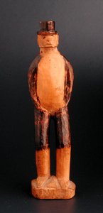 ヨーロッパ人男性の立像 東南アジア 19世紀後半 （木製） 作： African