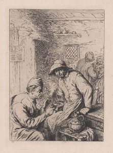 喫煙者たち」 オスターデの後 19世紀 作： After Adriaen van Ostade.