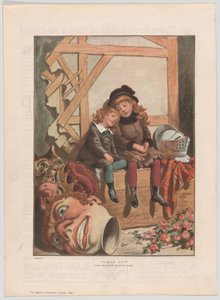 Tired Out」（1885年12月7日、The Graphic Christmas numberより）。 作： After Adrien Emmanuel Marie.