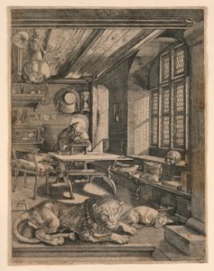 書斎の聖ヒエロニムス 作： After Albrecht Dürer