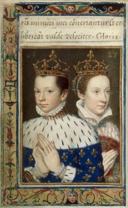 BnF, NAL 83, folio 154 v - フランシス2世とスコットランド女王メアリー 作： フランソワ・クルーエの後