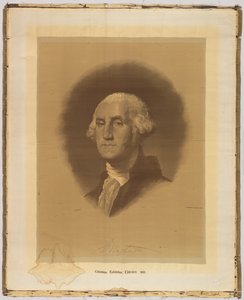 織りの肖像画 作： After Gilbert Stuart