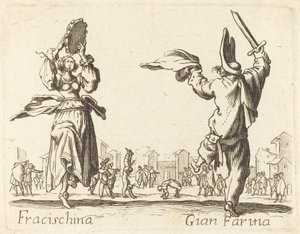 Fracischina と Gian Farina 作： ジャック・カロに倣って