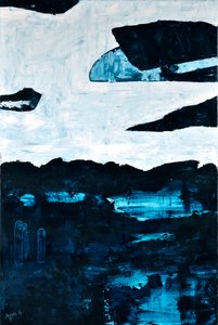 Elsewhere, 2018 (キャンバスにアクリル、インク) 作： Agnes Girardon