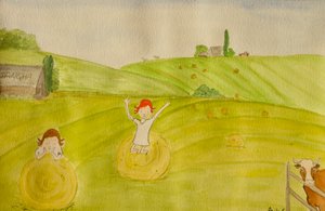 The Voyage, Dordogne, 2015 , watercolour on paper   1454300   ja       japanese Successfully Translated  Original: Buddhist Temple Furnishings Fabric, A Cover For A Sutra, Fragment Translat: Buddhist Temple Furnishings Fabric, A Cover For A Sutra, Fragment 作： Agnes Girardon
